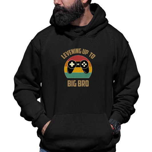 Leveling Up To Big Bro-2 Unisex Hoodie | Black