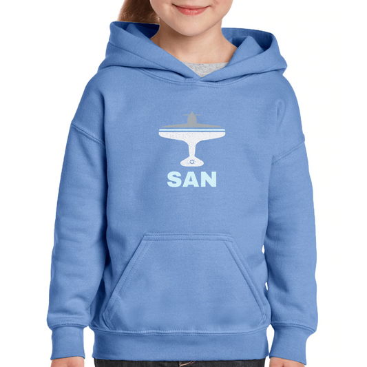 Fly San Diego SAN Airport Kids Hoodie | Blue