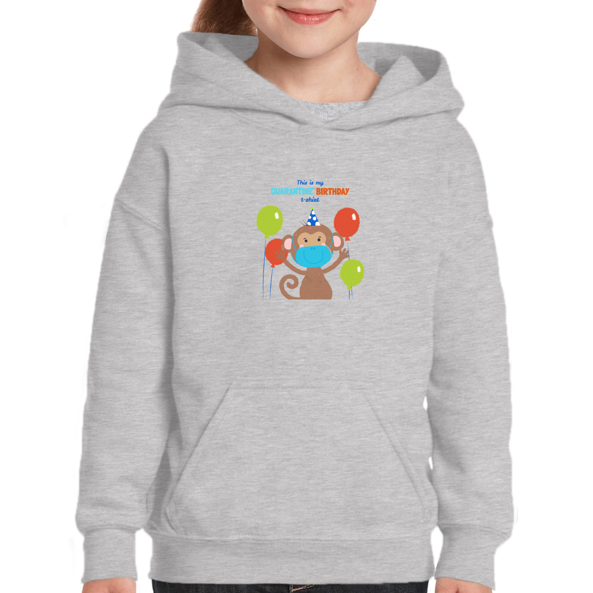 It is my quarantine birthday Kids Hoodie | Gray