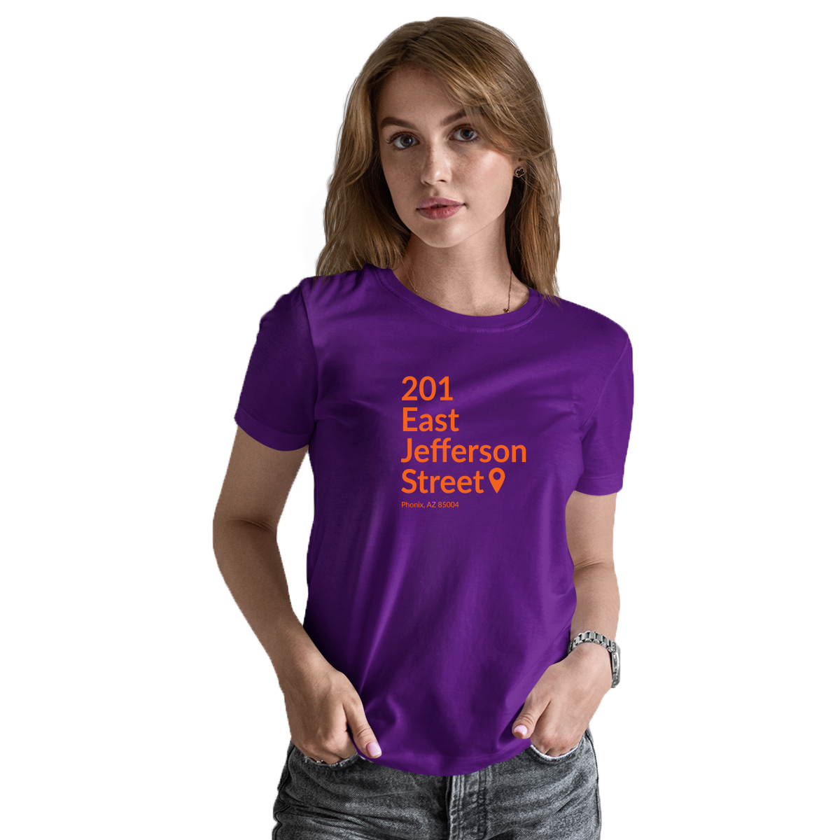 Phoenix Basketball Stadium Women's T-shirt | Purple