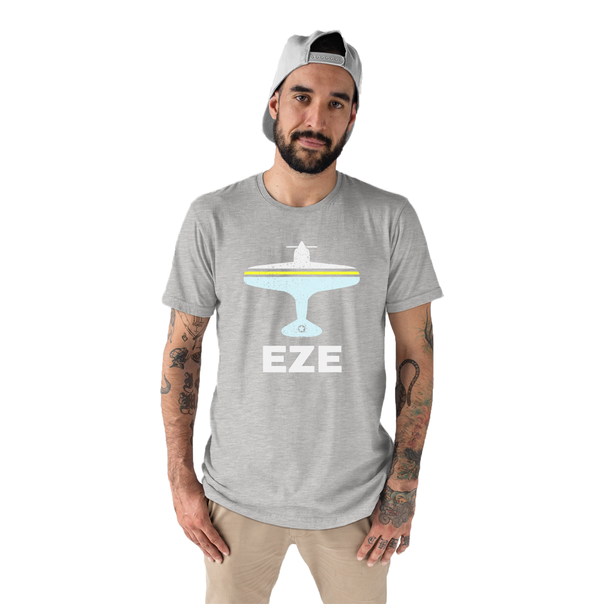 Fly Buenos Aires EZE Airport Men's T-shirt | Gray
