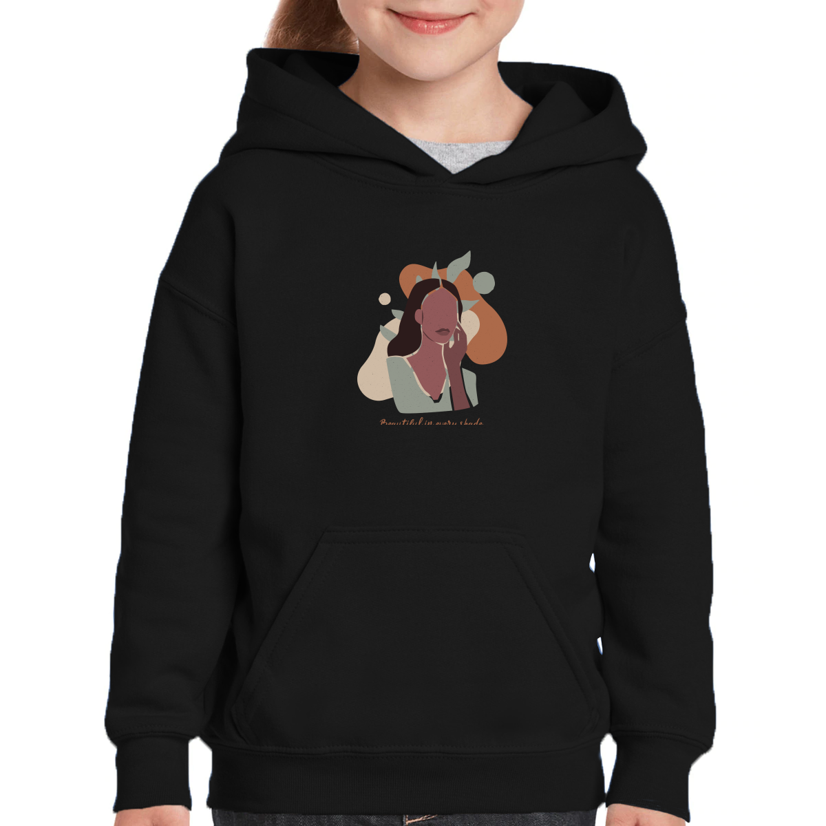 Beautiful in Every Shade Kids Hoodie | Black