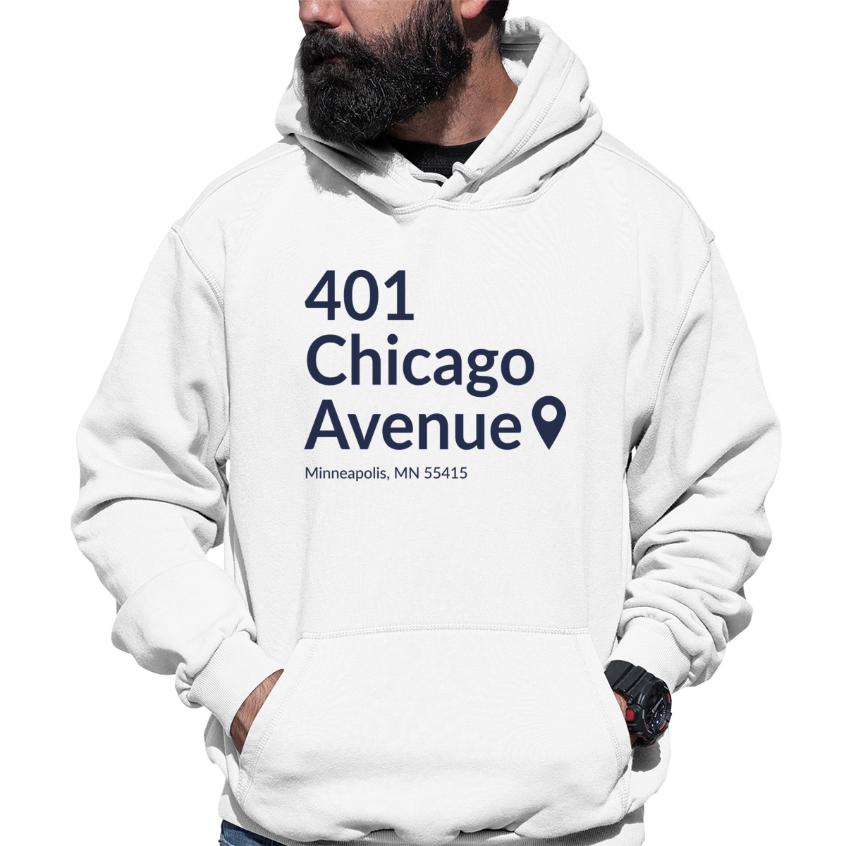 Minnesota Football Stadium Unisex Hoodie | White