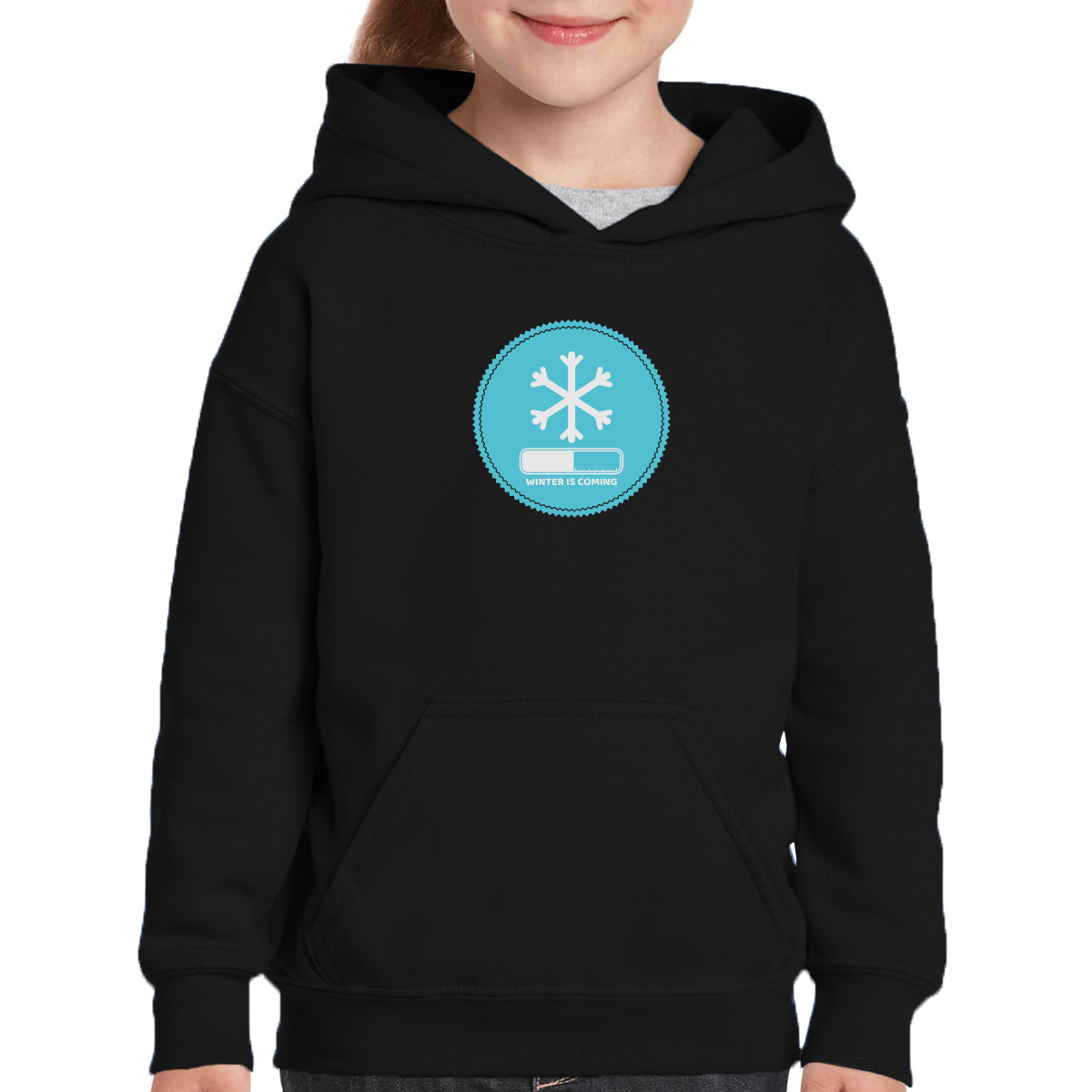 Winter Is Coming Kids Hoodie | Black