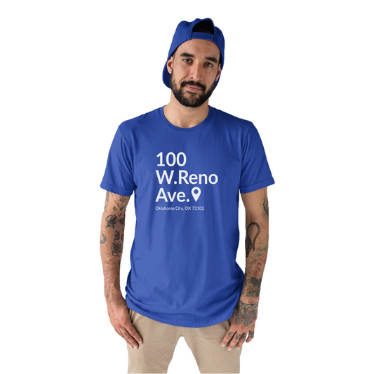 Oklahoma City Basketball Stadium Men's T-shirt | Blue