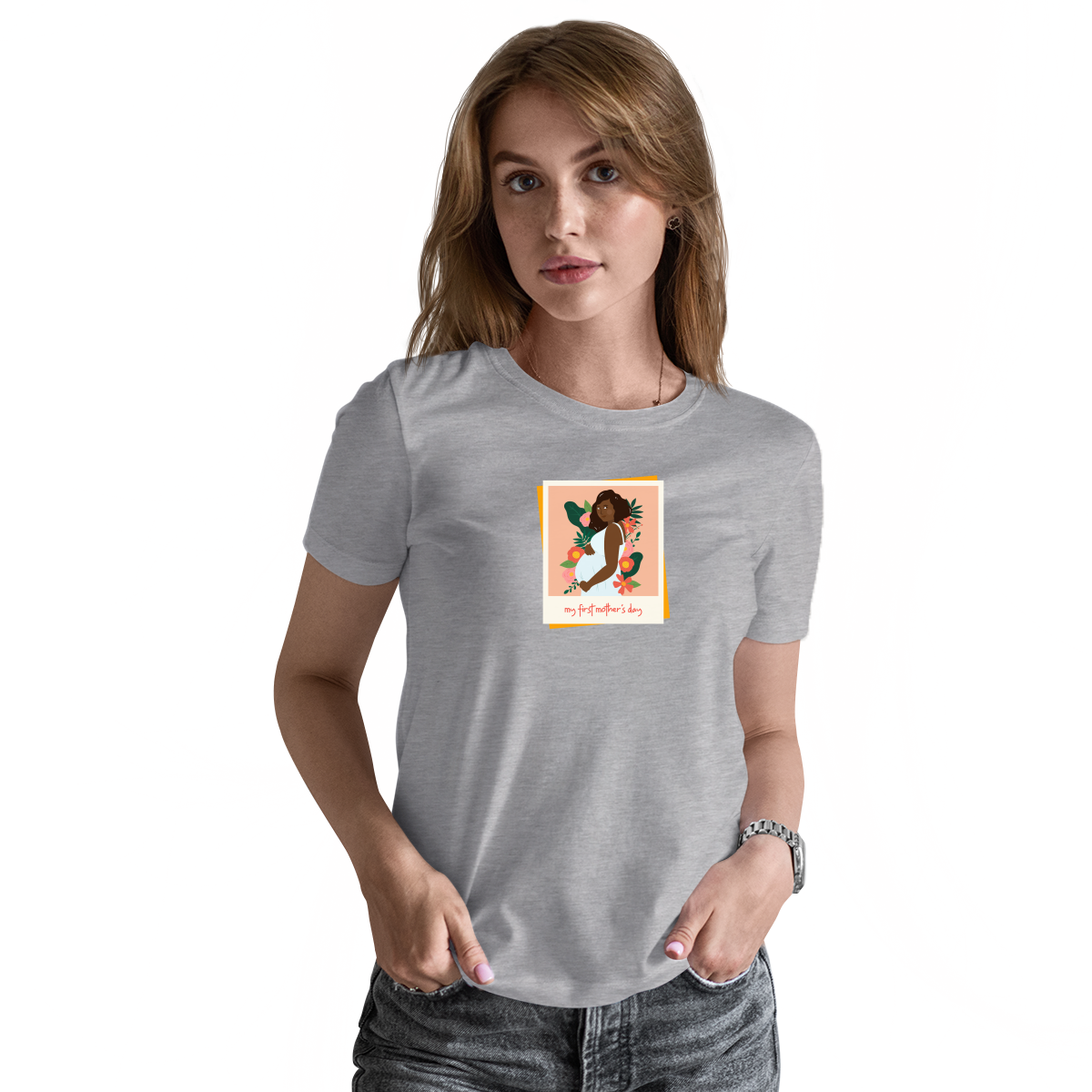 First Mother's Day Women's T-shirt | Gray