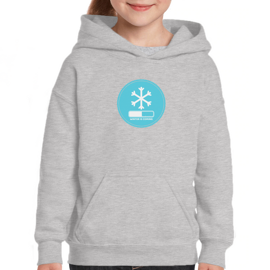 Winter Is Coming Kids Hoodie | Gray