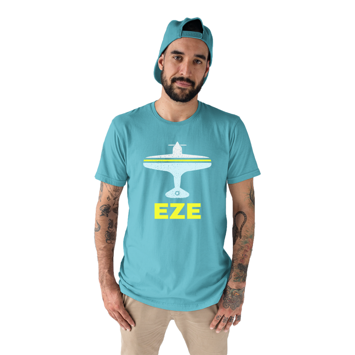 Fly Buenos Aires EZE Airport Men's T-shirt | Turquoise