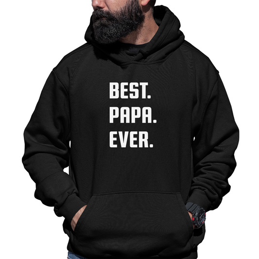 Best Papa Ever Unisex Hoodie | Black