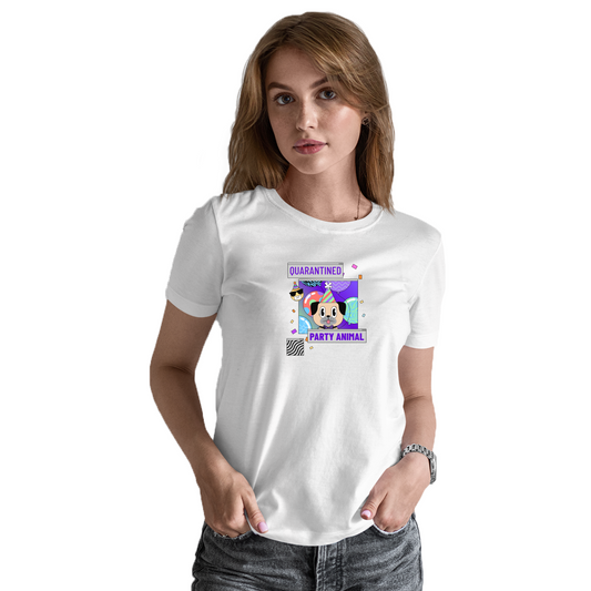 Quarantined Party Animal Women's T-shirt | White