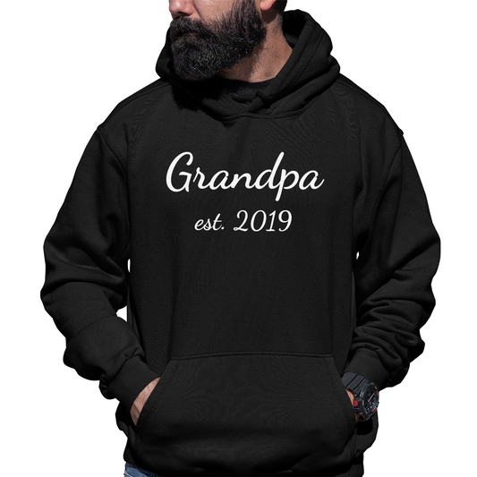 Grandpa Est Shirt 2019 Unisex Hoodie | Black