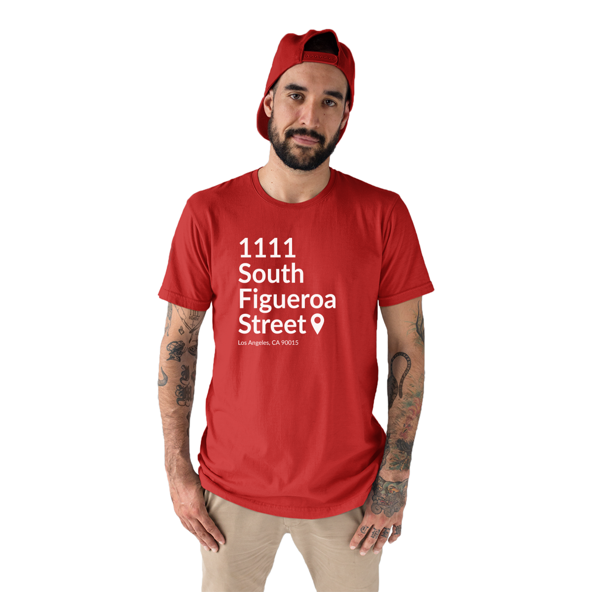 Los Angeles Basketball Stadium Men's T-shirt | Red