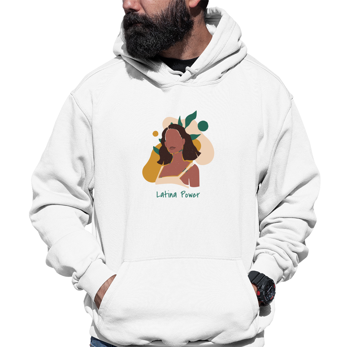 Latina Power Unisex Hoodie | White