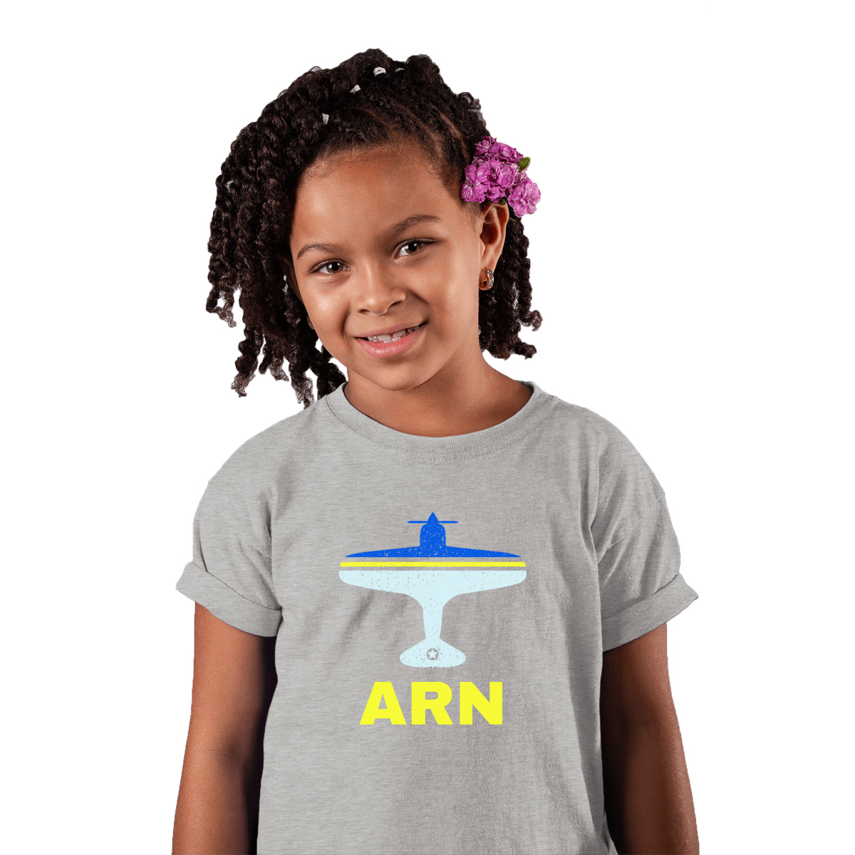 Fly Stockholm ARN Airport Kids T-shirt | Gray
