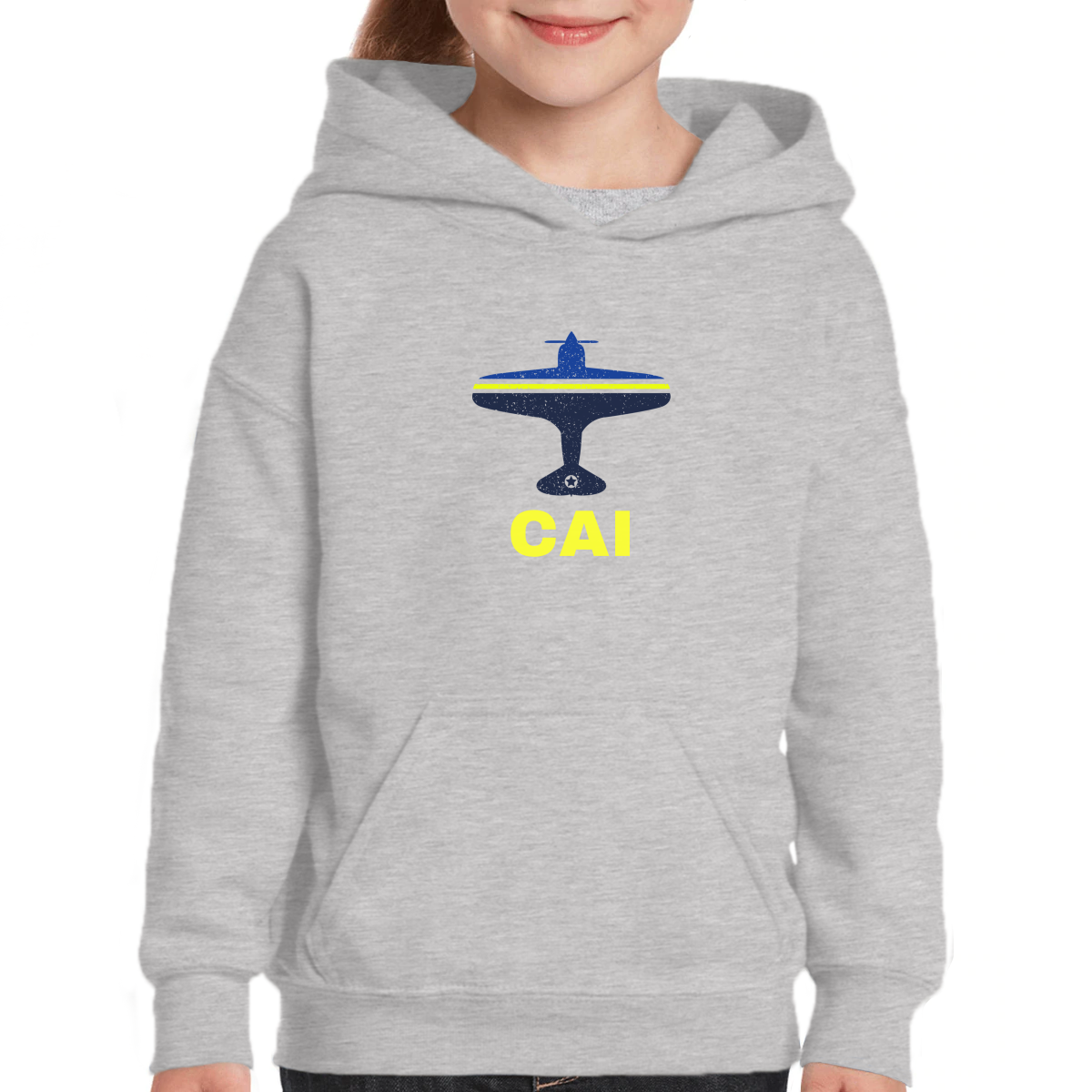 Fly Cairo CAI Airport Kids Hoodie | Gray
