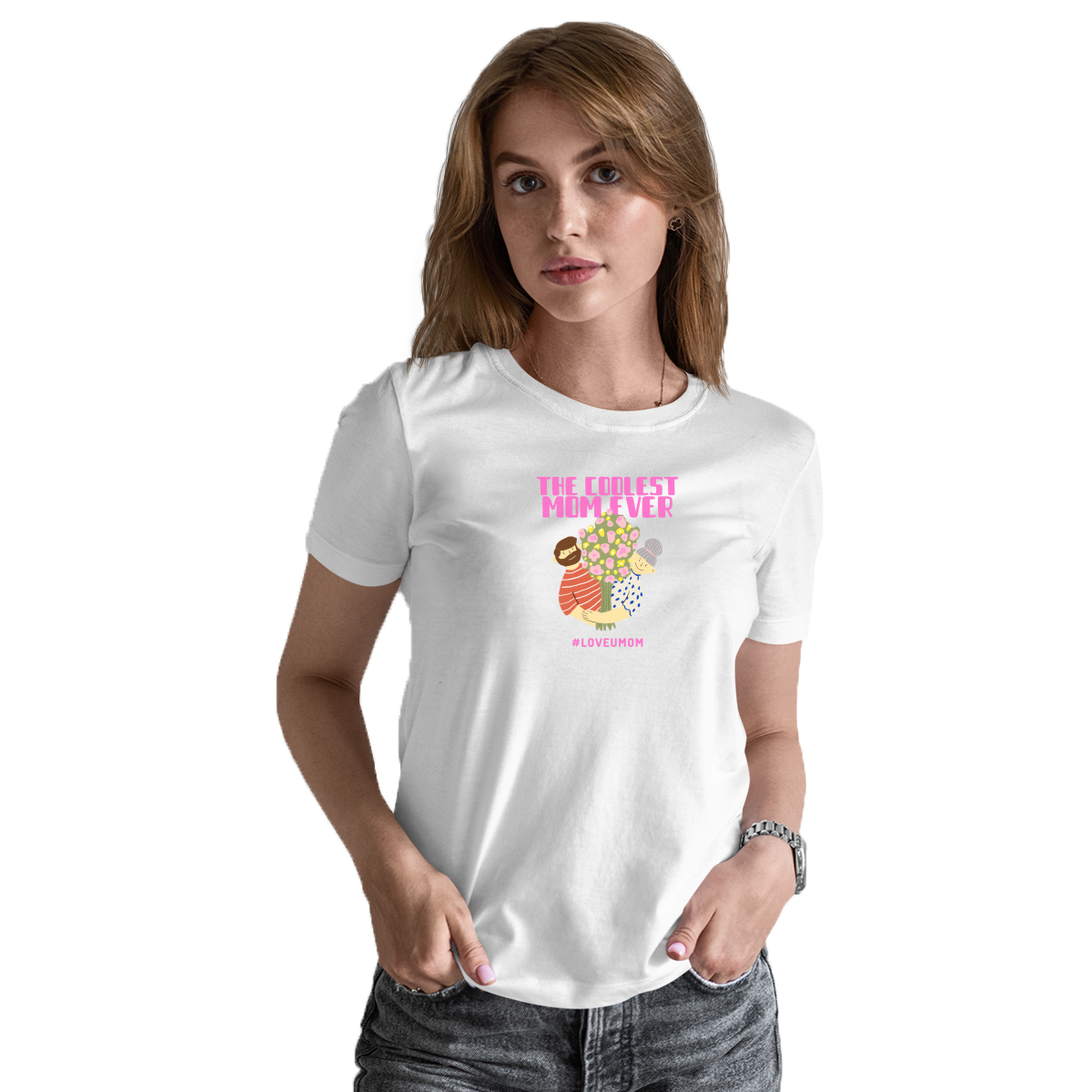 Coolest Mom Ever Women's T-shirt | White