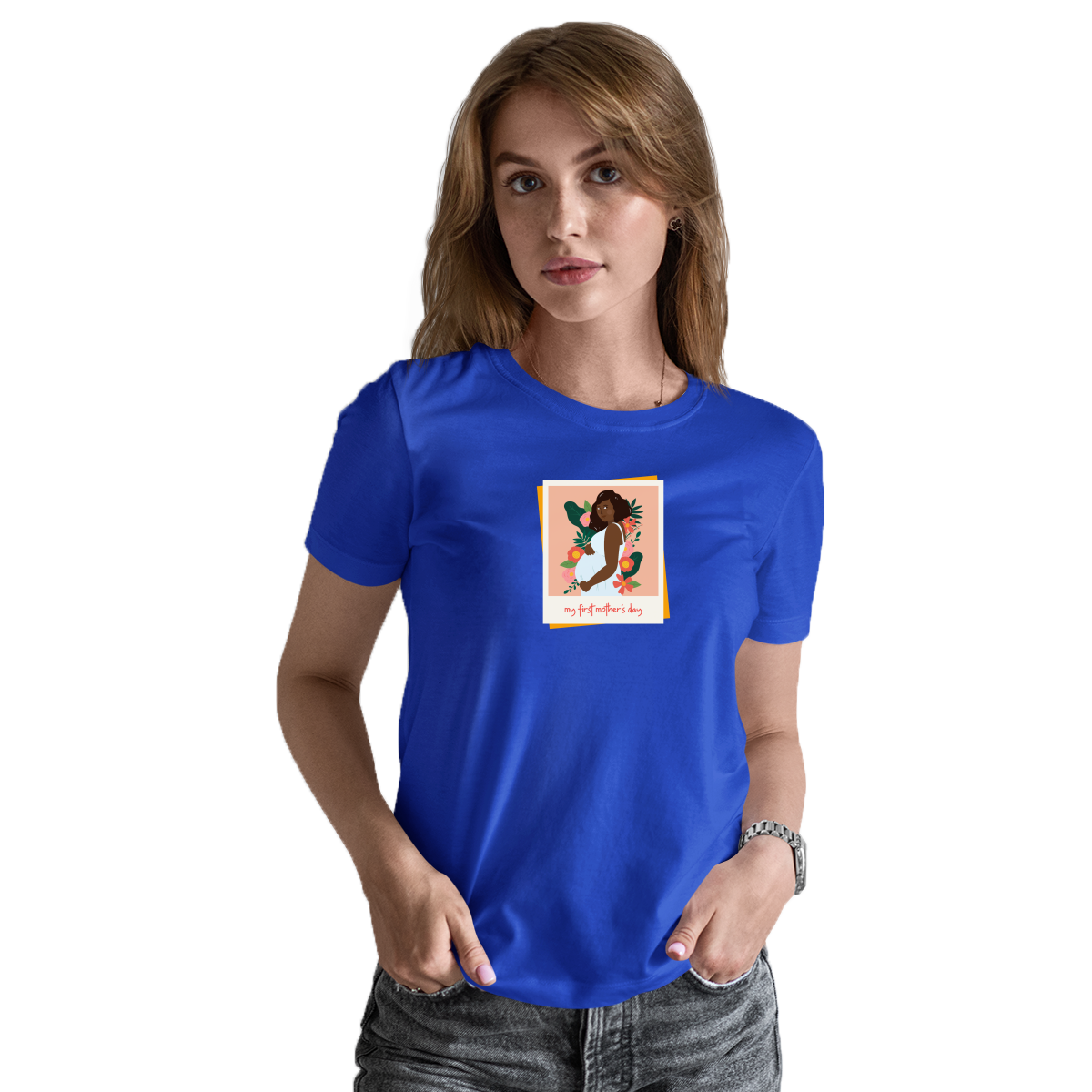 First Mother's Day Women's T-shirt | Blue