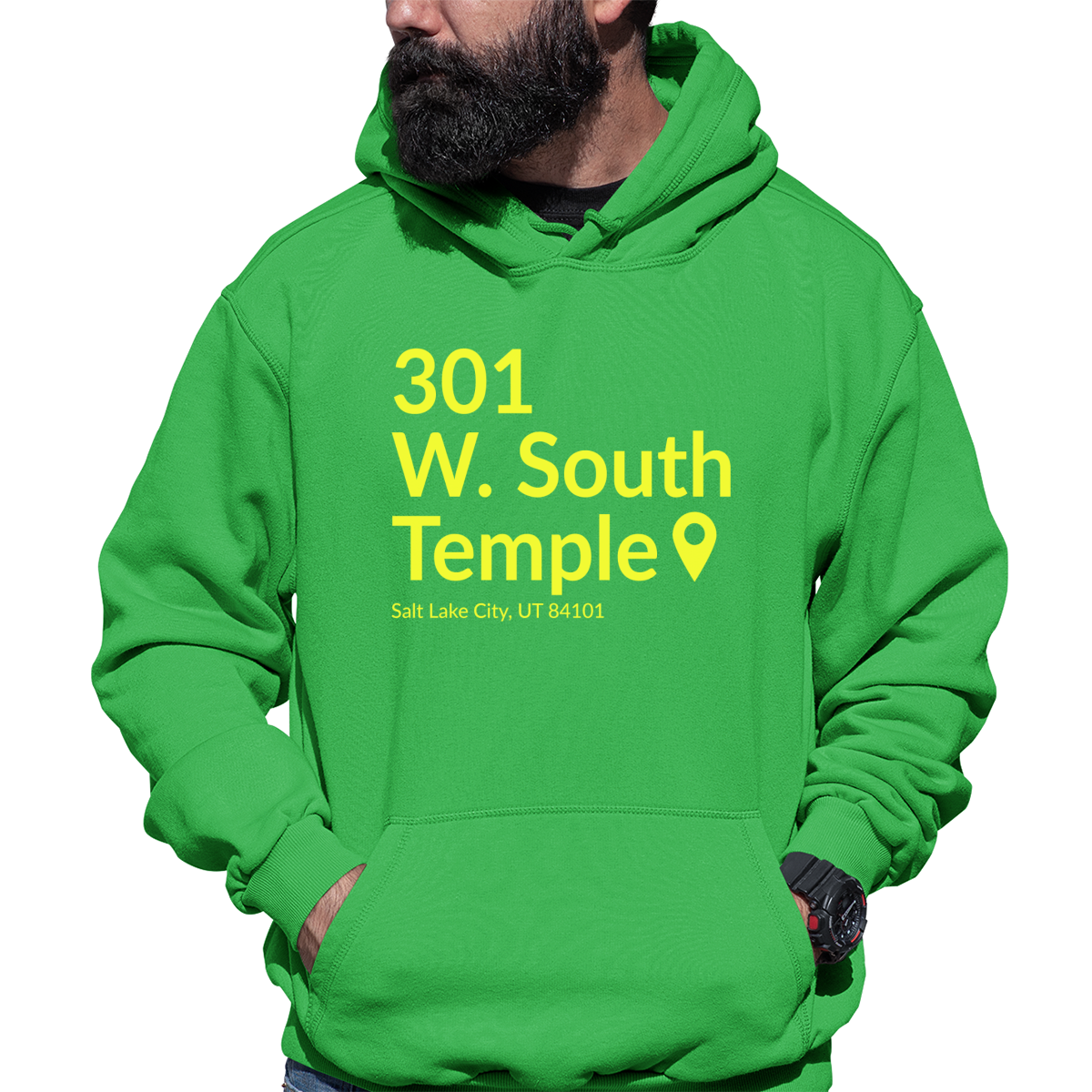 Utah Basketball Stadium Unisex Hoodie | Green