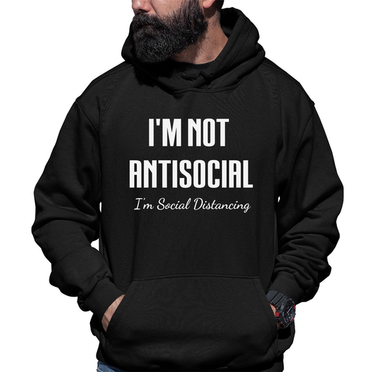 I'm social distancing Unisex Hoodie | Black
