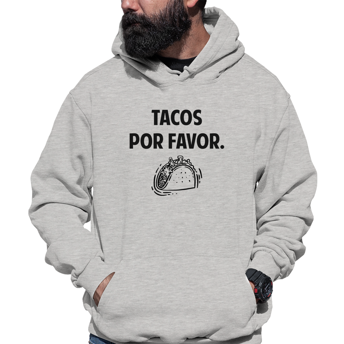 Tacos Por Favor Unisex Hoodie | Gray