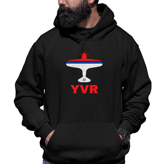 Fly Vancouver YVR Airport Unisex Hoodie | Black