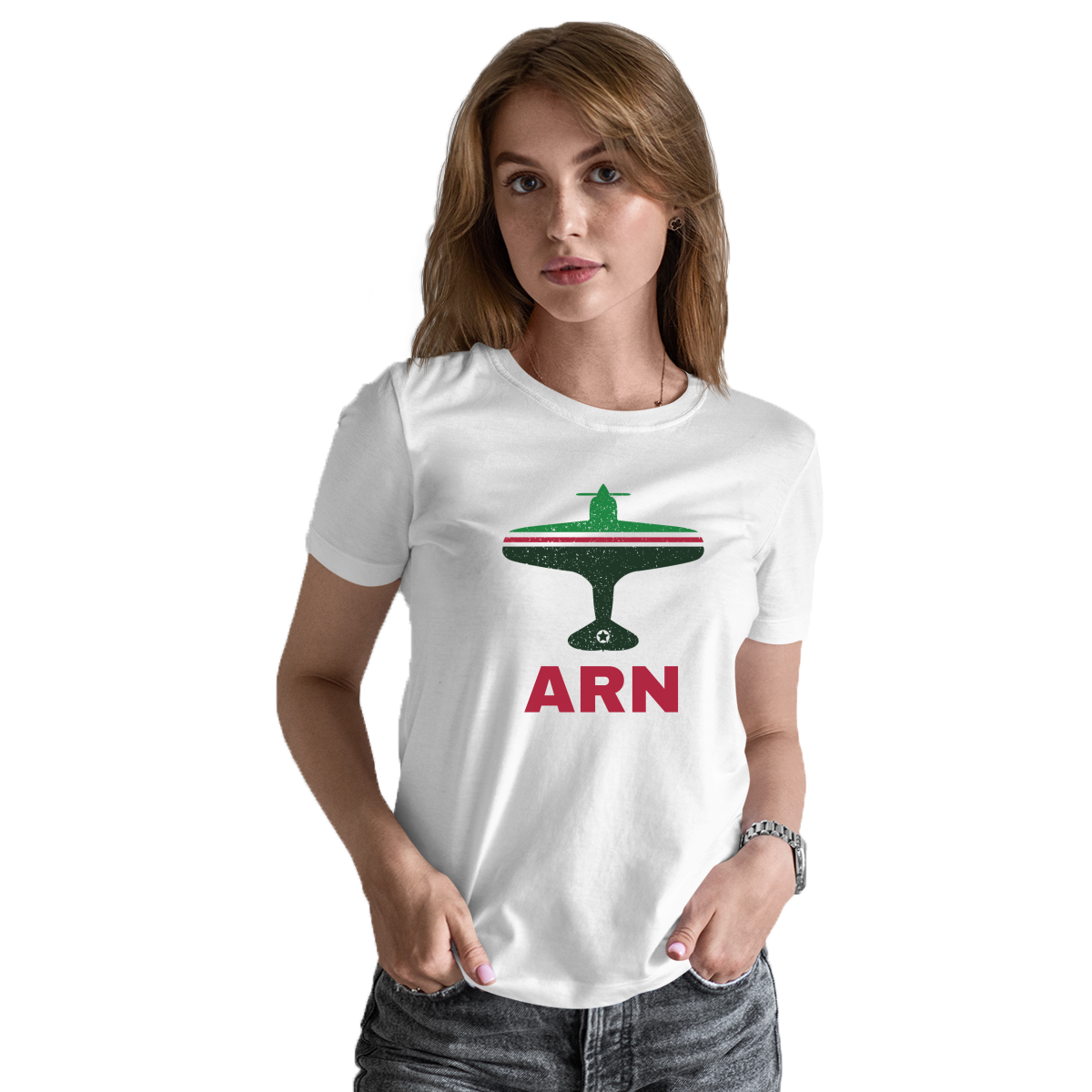 Fly Stockholm ARN Airport Women's T-shirt | White