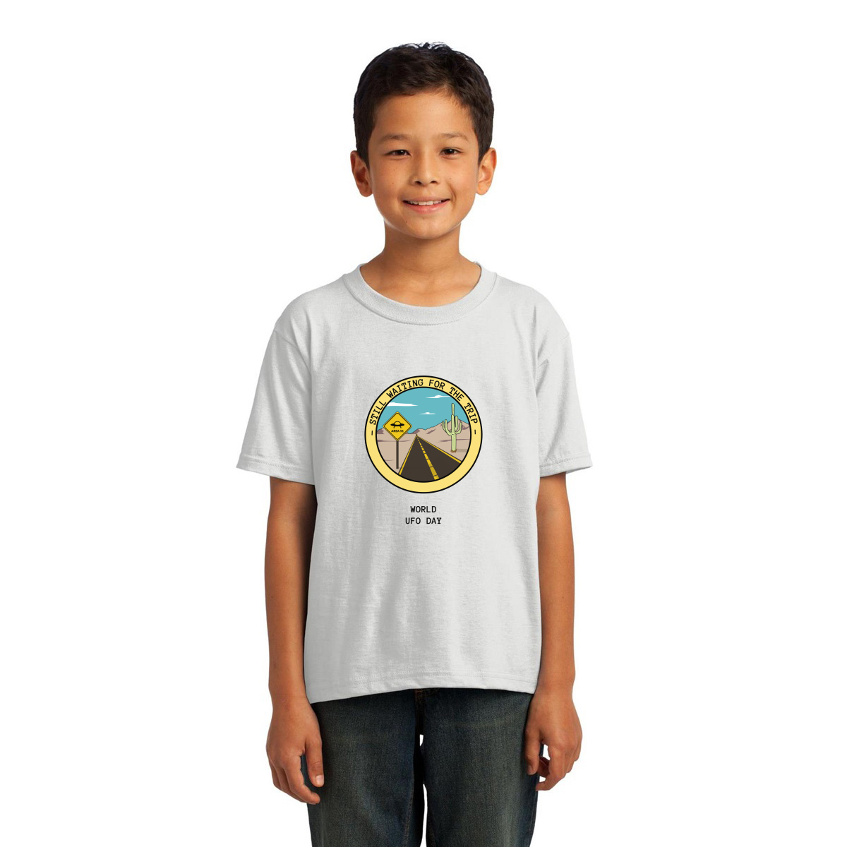 Still Waiting for The Trip Kids T-shirt | White
