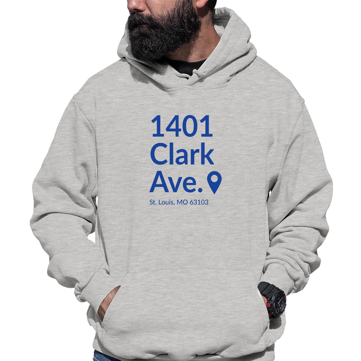 St. Louis Hockey Stadium Unisex Hoodie | Gray