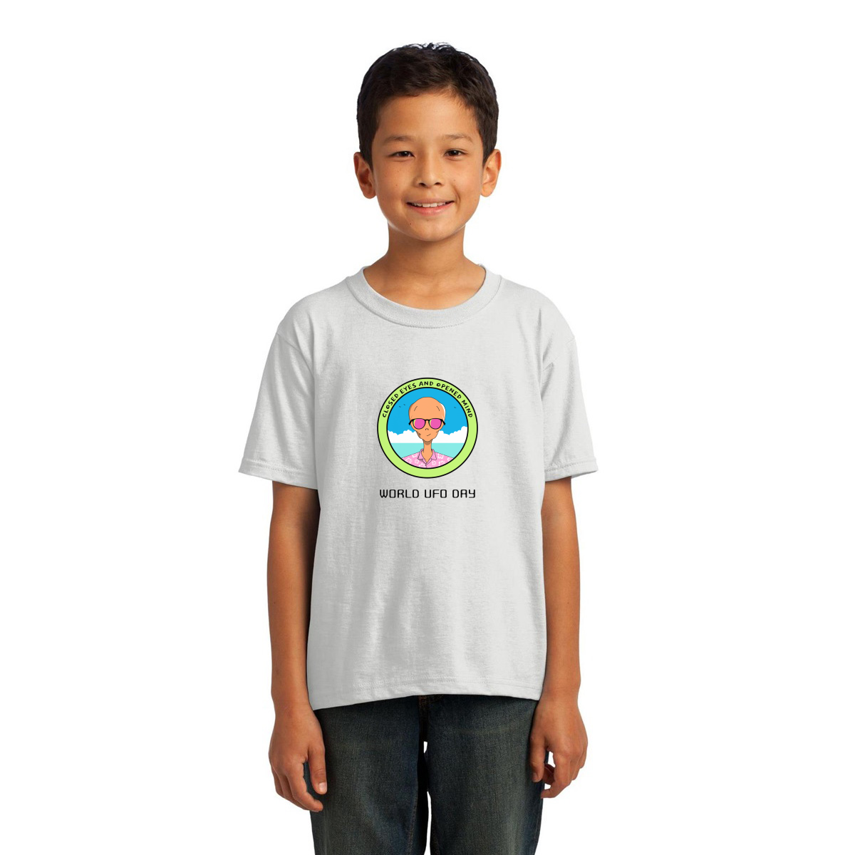 World UFO Day Kids T-shirt | White