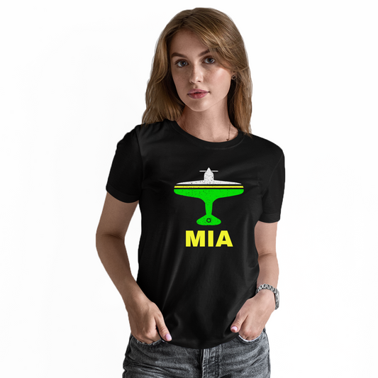 Fly Miami MIA Airport Women's T-shirt | Black