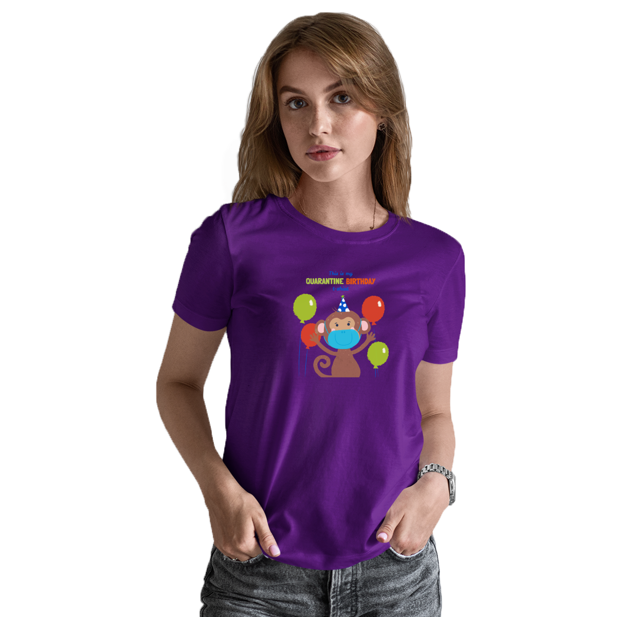 It is my quarantine birthday Women's T-shirt | Purple