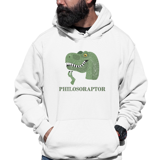 Philosoraptor Unisex Hoodie | White