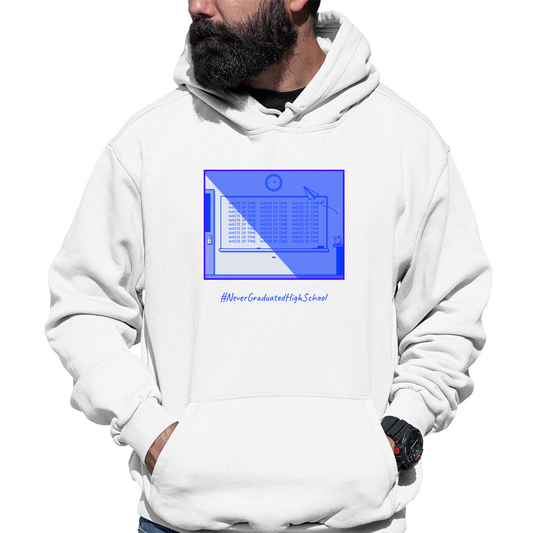 High School Dropout Unisex Hoodie | White