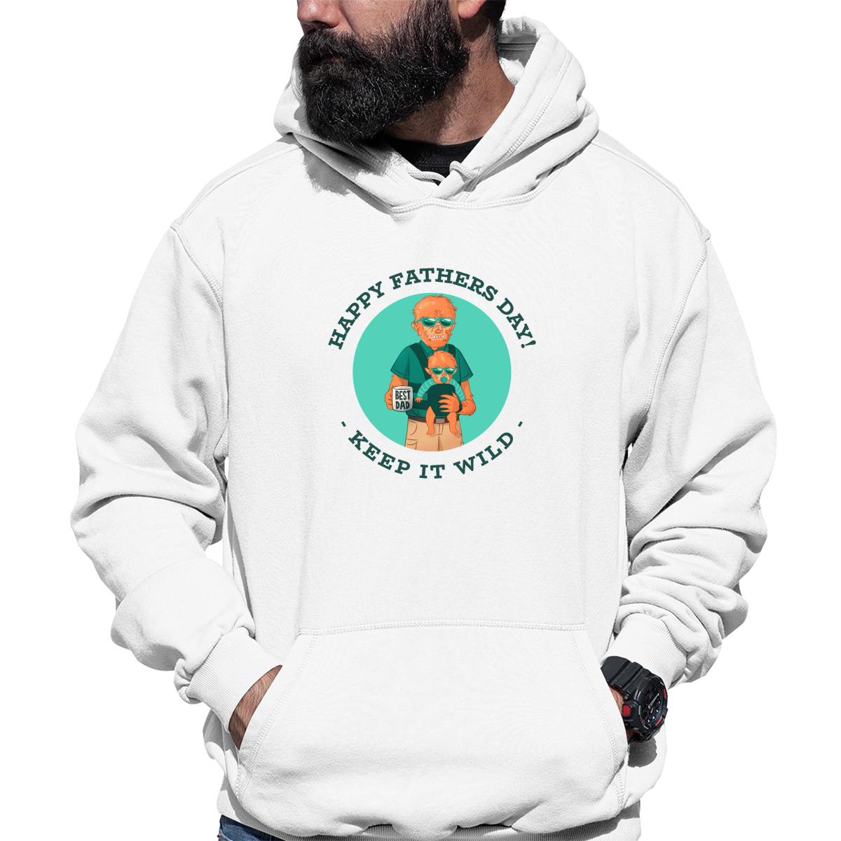 Keep it wild Unisex Hoodie | White