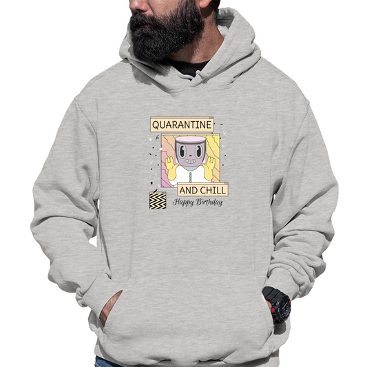 Quarantine and Chill Birthday Unisex Hoodie | Gray