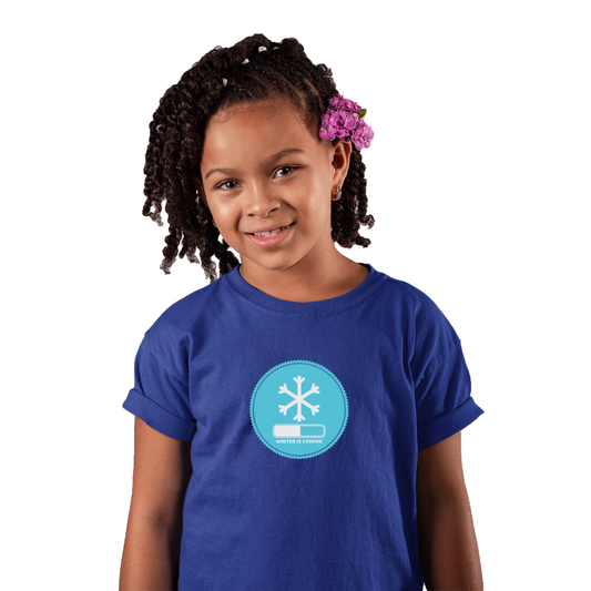 Winter Is Coming Kids T-shirt | Blue