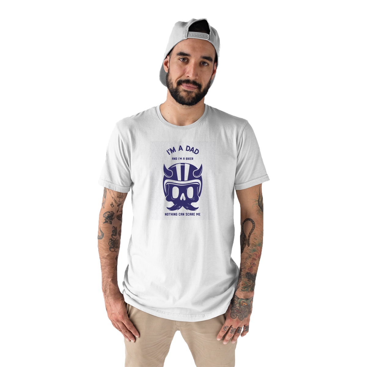 I'm a Dad and a Biker Men's T-shirt | White
