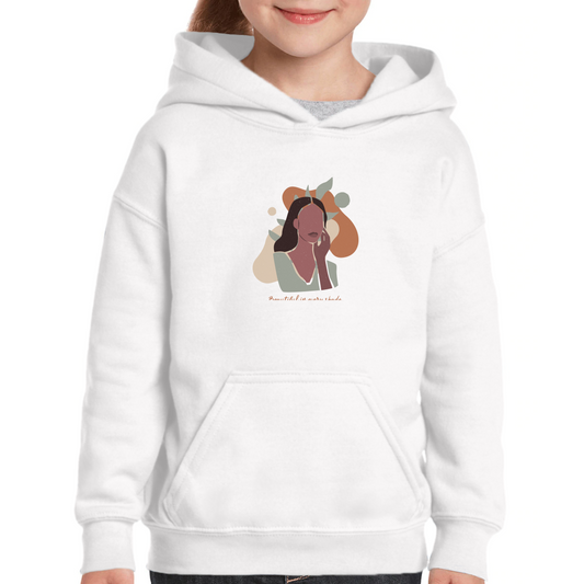 Beautiful in Every Shade Kids Hoodie | White