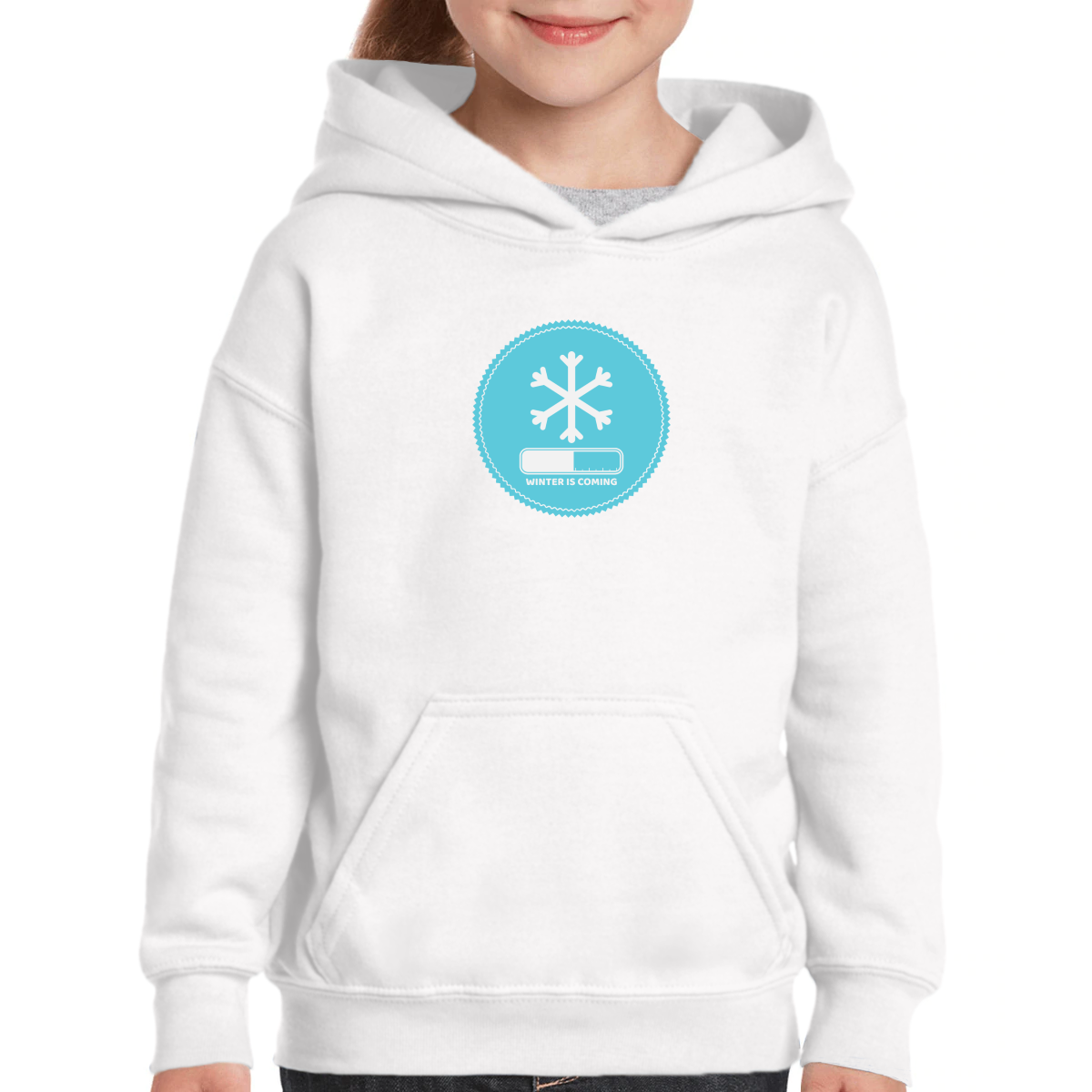 Winter Is Coming Kids Hoodie | White