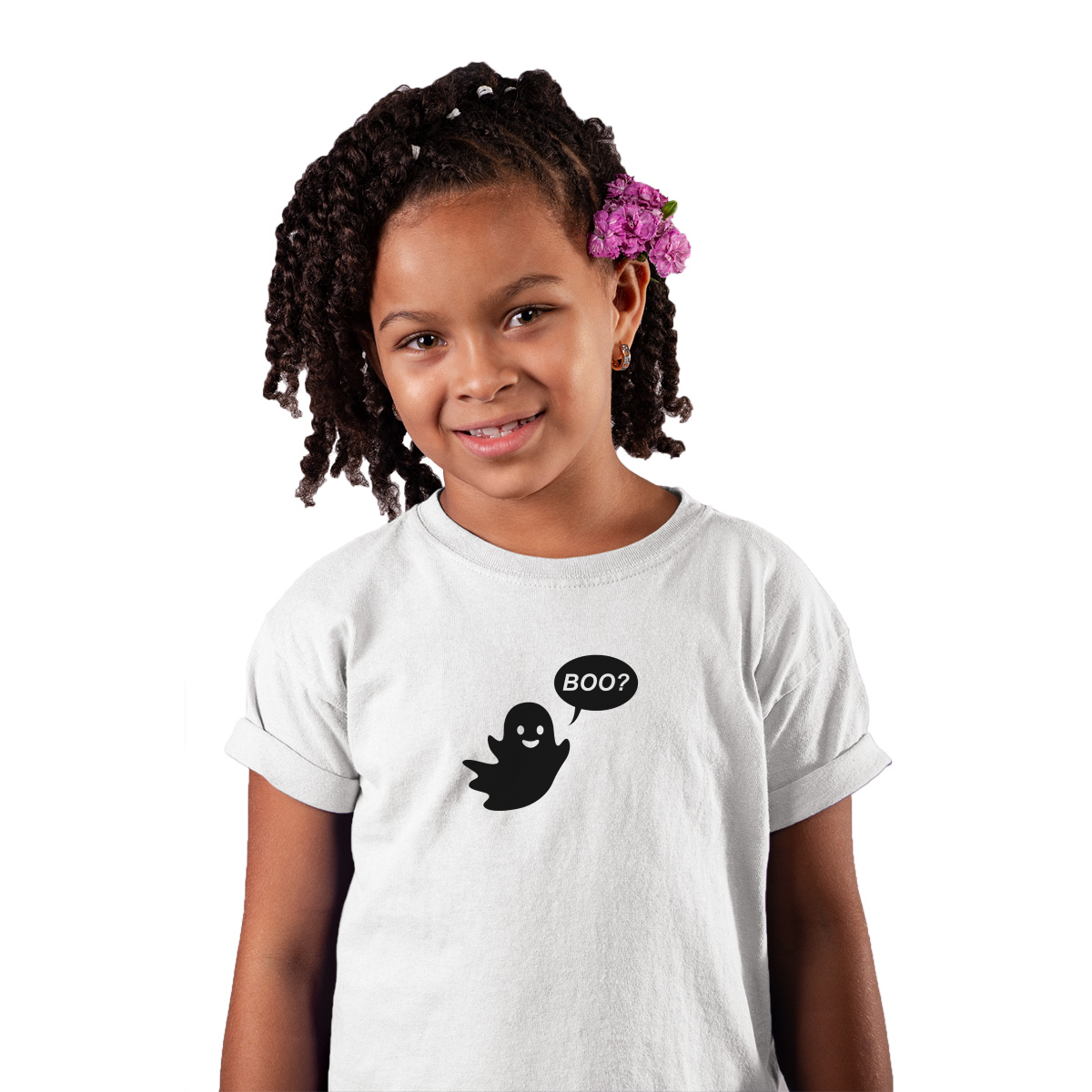 Cute Ghost Halloween Kids T-shirt | White