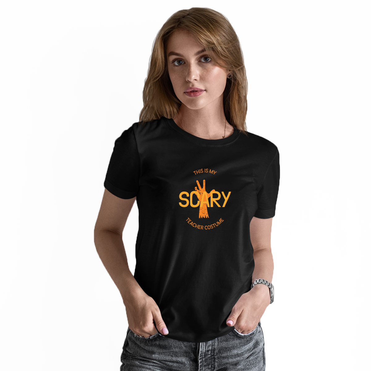 This Is My Scary Teacher Costume Women's T-shirt | Black
