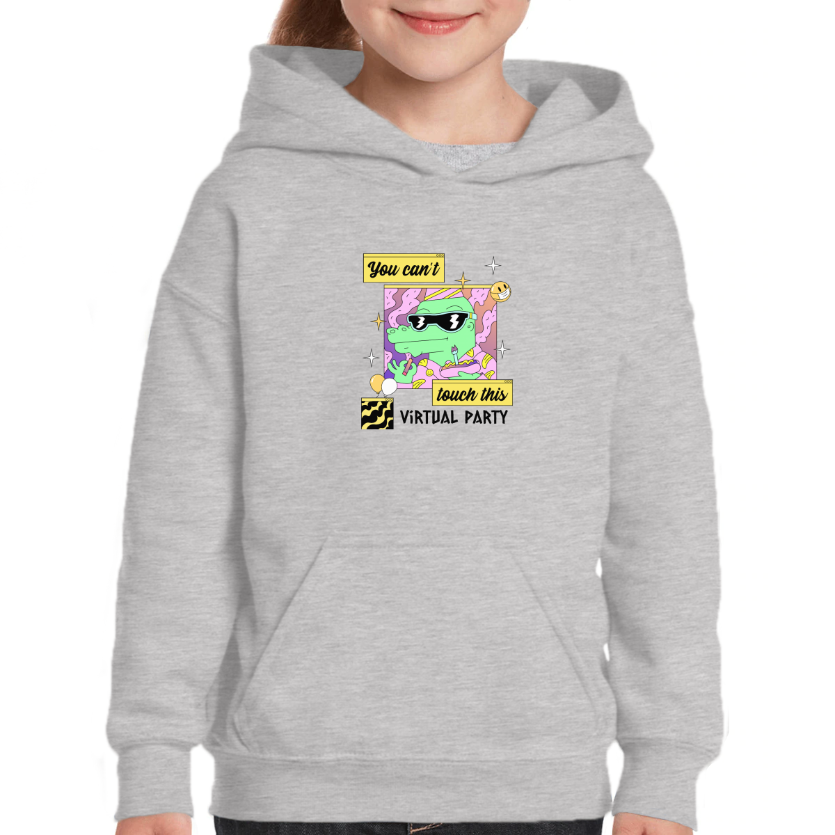 You Can't Touch This Kids Hoodie | Gray