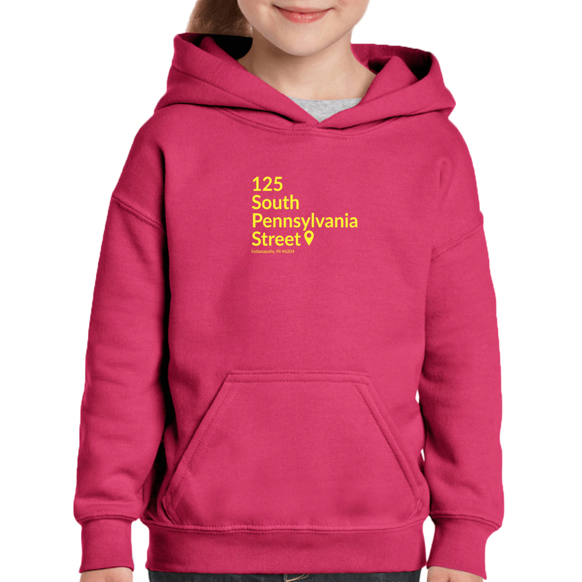 Indiana Basketball Stadium Kids Hoodie | Pink