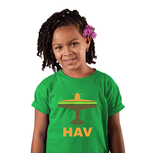 Fly Havana HAV Airport Kids T-shirt | Green