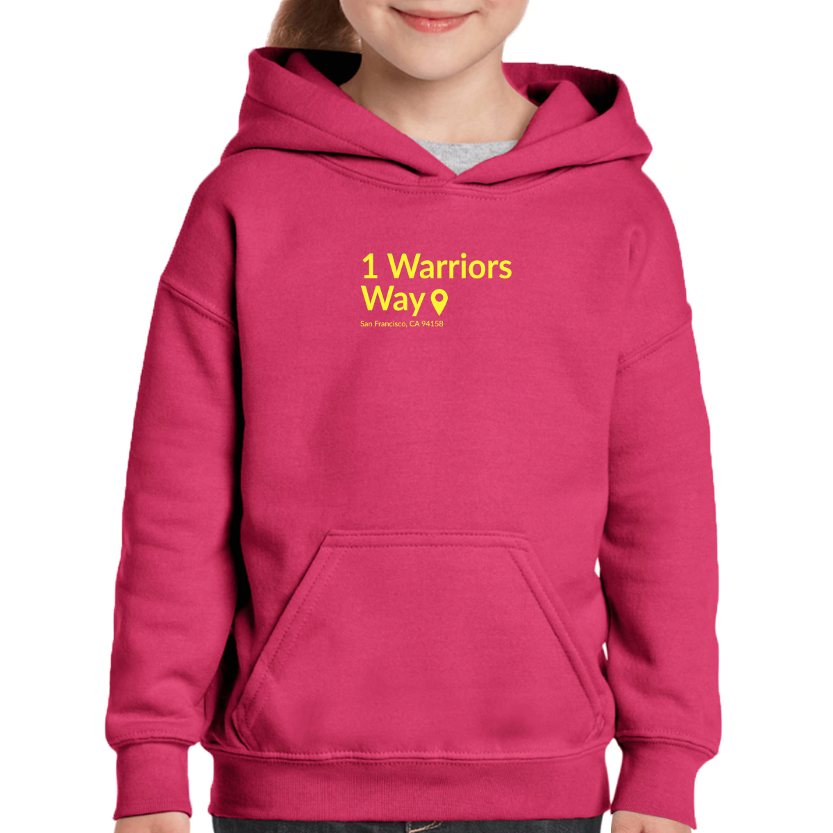 Golden State Basketball Stadium Kids Hoodie | Pink