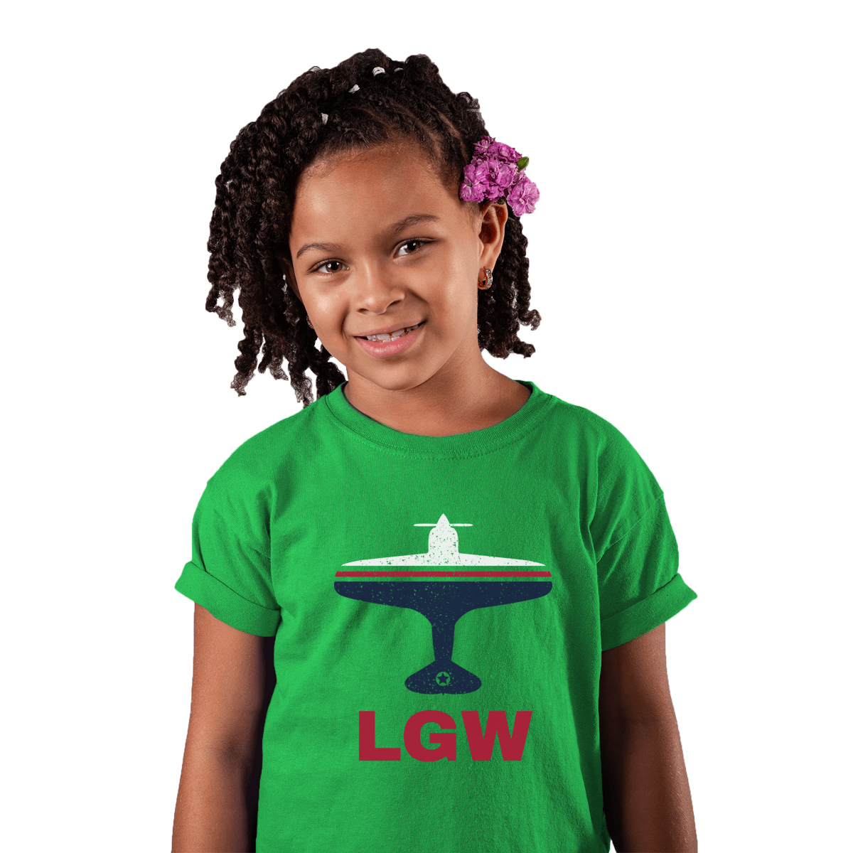 Fly London LGW Airport Kids T-shirt | Green