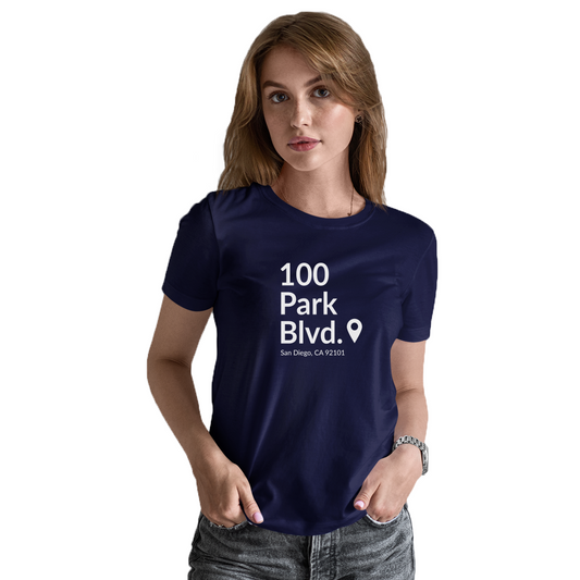 San Diego Baseball Stadium Women's T-shirt | Navy