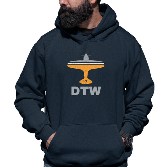 Fly Detrorit DTW Airport Unisex Hoodie | Navy