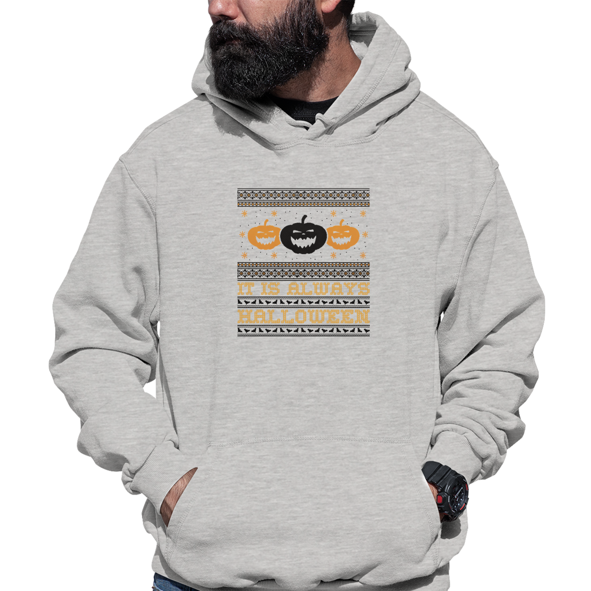 It's Always Halloween Unisex Hoodie | Gray