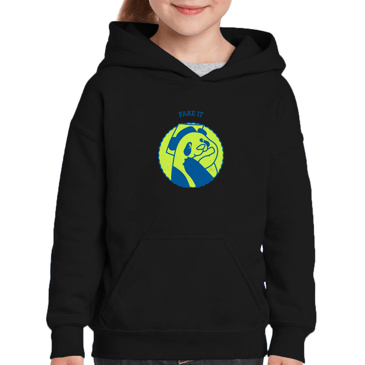 Fake It Till You Make It Kids Hoodie | Black